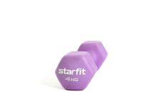 Гантель неопреновая Core 4 кг Star Fit DB-201 фиолетовый пастель