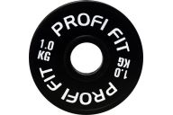 Диск для штанги Profi-Fit каучуковый, черный d-51 1кг