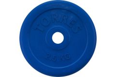 Диск обрезиненный Torres 2,5 кг PL50392 D25 мм, синий