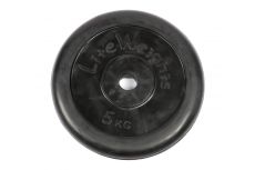 Диск обрезиненный Lite Weights 2475LW 26мм 5кг, черный