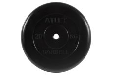 Диск обрезиненный d26мм MB Barbell MB-AtletB26-20 20кг черный