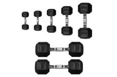 Гантель 17,5кг Perform Better Rubber Encased Hex Dumbbells PB\4137-17,5\BK-17-00