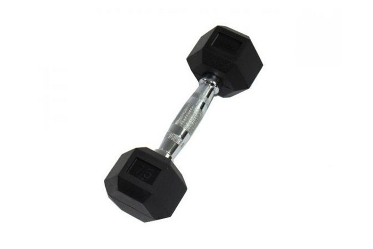 Гантель 22,5кг Perform Better Rubber Encased Hex Dumbbells PB\4137-22.5\BK-22-00 фото 3