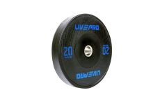 Бампированный диск 20кг Live Pro Black Rubber Bumper Plate NL\LP8038-20\00-00-00