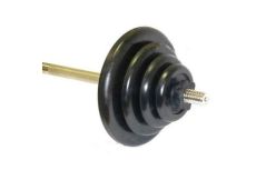 Штанга тренировочная MB Barbell 45,5 кг (МВ) чёрная