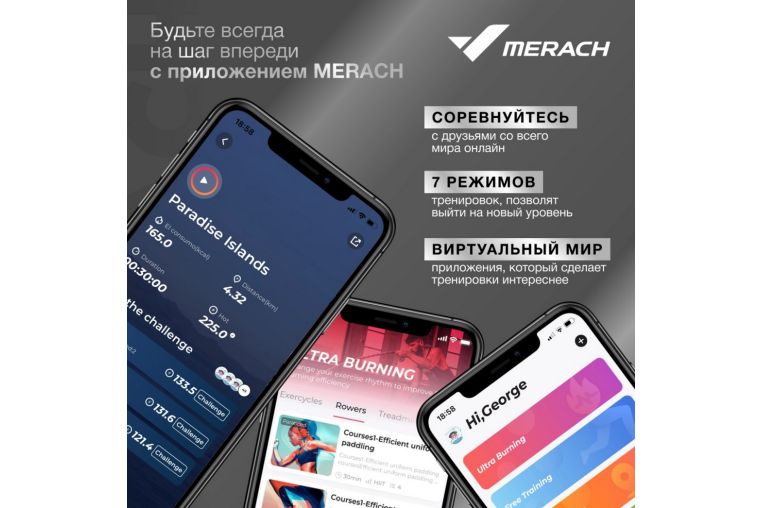Гребной тренажер домашний MERACH MR-950W1Z фото 2