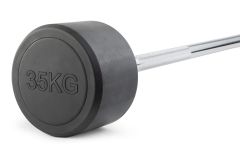 Штанга неразборная обрезиненная 35 кг. Прямой гриф. VictoryFit VF-DX4350