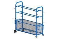 Стеллаж универсальный для хранения спортинвентаря 183x50x160см (разборный) (усил колеса и корзины) Spektr Sport SP ХИ-У2+